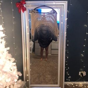 Knitted ombré poncho top.